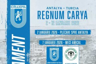 fotbal universitatea craiova are un lot de 30 de jucatori in stagiul de pregatire in antalya 6958066a368a7