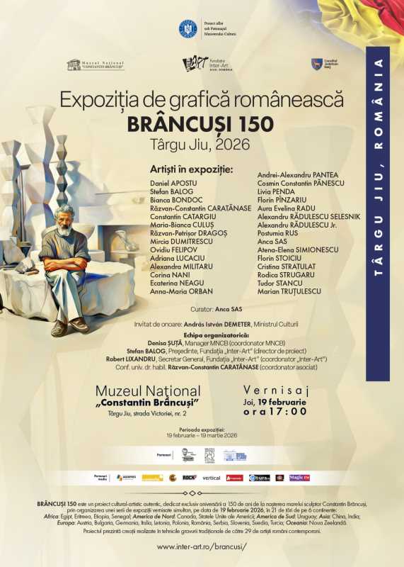 gorj expozitie vernisata simultan la targu jiu si in alte 20 de tari la 150 de ani de la nasterea lui brancusi 6977421810041
