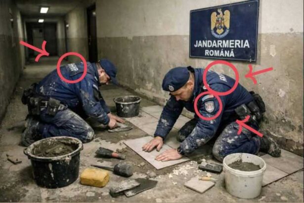 jandarmeria imaginile cu jandarmi romani care pun gresie sunt false au pe uniforma inscriptii in alfabet chirilic 695cf6cef21f1