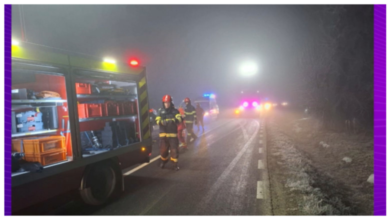 video carambol cu patru masini pe o sosea din arad un mort si un ranit transportat la spital 696c973610665