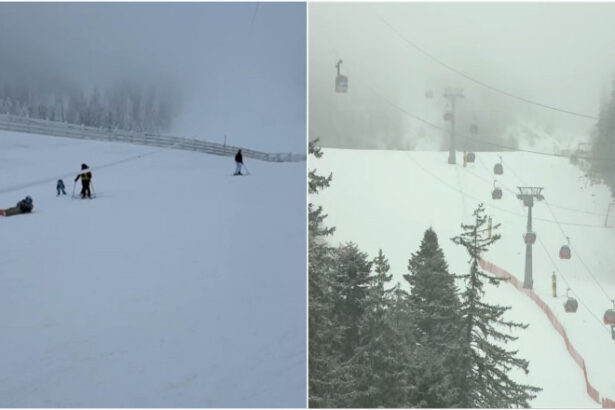 video pericol pe o partie din poiana brasov un cablu de telecabina s a lasat pana la nivelul schiorilor 696a3063081df