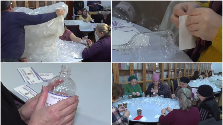 video pregatiri pentru boboteaza la malul marii voluntarii eticheteaza cele 300 000 de sticle care vor fi impartite e o mare bucurie 6959f597661a1