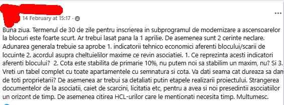 Programul de modernizare al ascensoarelor, demarat de George Tuță: Este pusă în pericol siguranța locatarilor, iar banii ajung la firmele PNL 3 comm 2