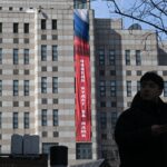 ukraine war briefing russian embassy in seoul raises victory will be ours banner drawing complaints 699bcbfcda7e3