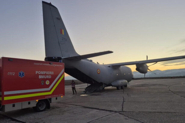 trei pacienti cu arsuri transferati in germania cu o aeronava c 27j spartan a fortelor aeriene romane 69bd1d7debd28